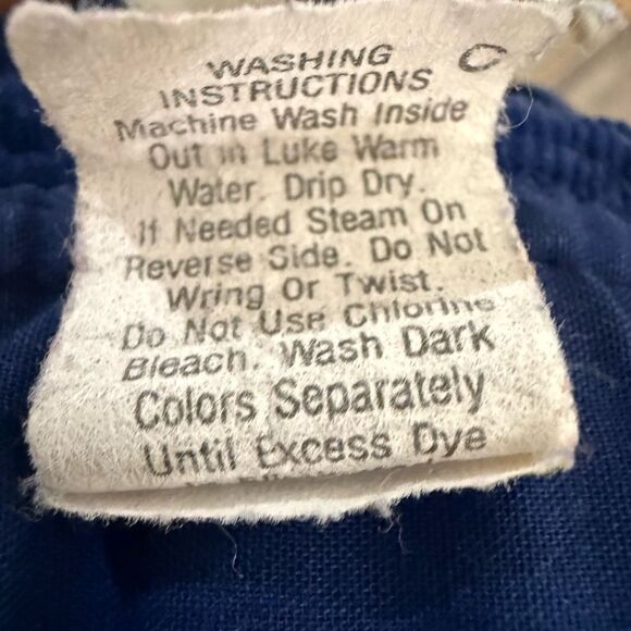 Vintage corduroy toddler Blue Fire Truck patch jumper Overalls 100% cotton 24mos - Picture 6 of 9